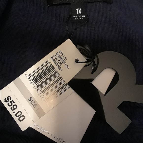 Rebel Navy Asymmetrical Faux Wrap Tank - Picture 8 of 8